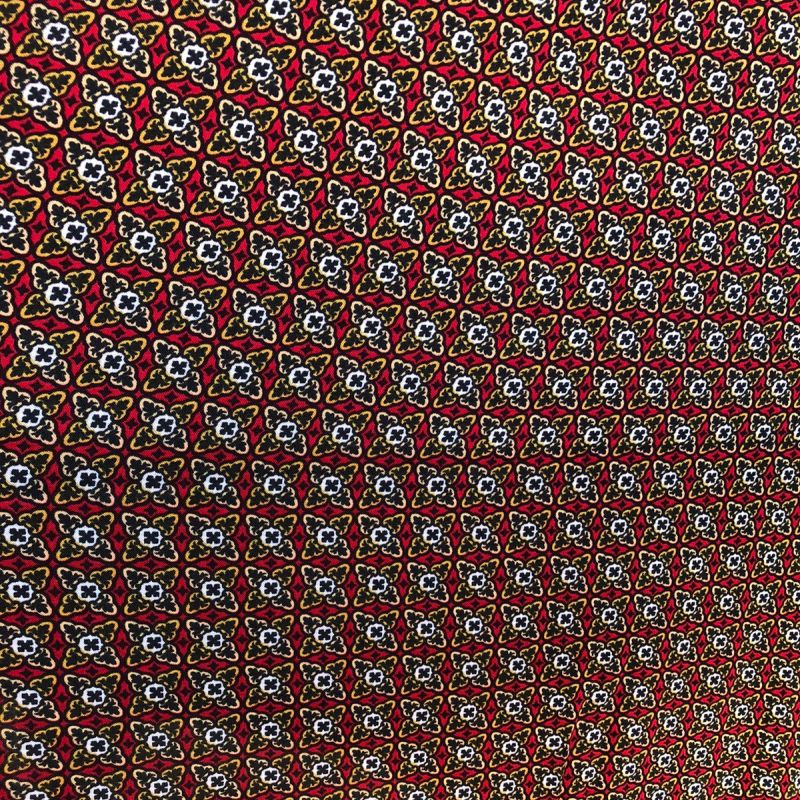Tecido Viscose Estampa Estônia Vermelha - Conexão Tecidos