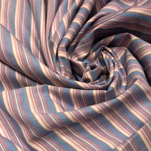 Tecido Tricoline Fio Tinto Listrado Colors • Conexão Tecidos