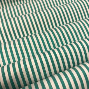 TECIDO TRICOLINE FIO TINTO LISTRAS VERDES • Conexão Tecidos