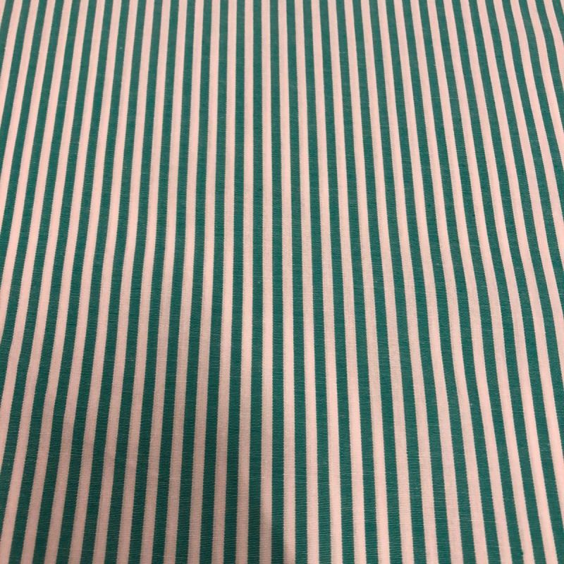 TECIDO TRICOLINE FIO TINTO LISTRAS VERDES • Conexão Tecidos