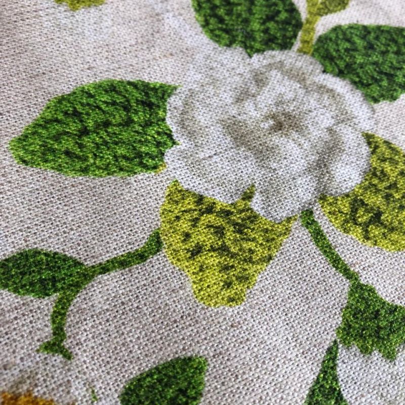 TECIDO DE LINHO MISTO JARDIM DE ROSAS • Conexão Tecidos