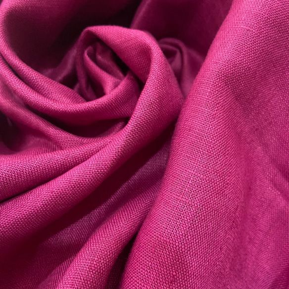 TECIDO LINHO PURO FUCSIA • Conexão Tecidos