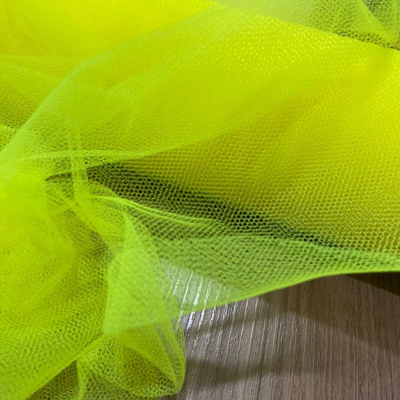 Tecido Tule Comum Verde Neon • Conexão Tecidos