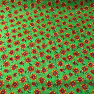 CHITA FLORAL GERBERA VERDE • Conexão Tecidos