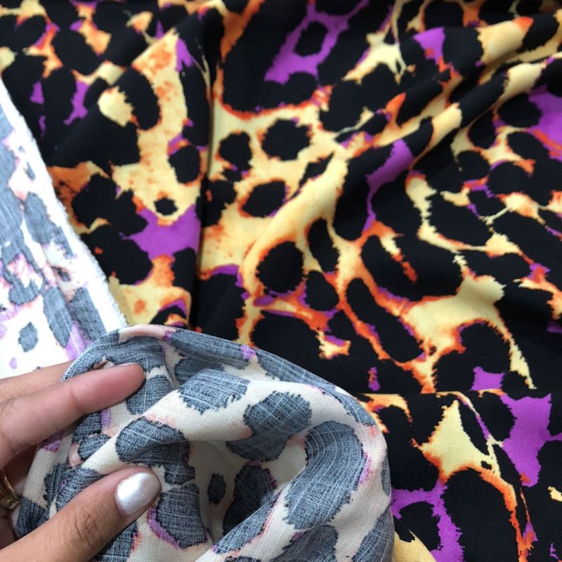 Tecido Viscolinho Animal Print Multicolor - Conexão Tecidos