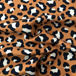 Tecido Viscose Estampada Animal Print Sarjada • Conexão Tecidos 2