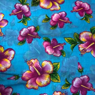 Tecido Chita Floral Hibísco • Conexão Tecidos