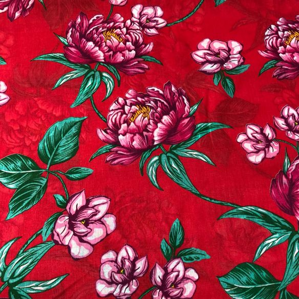 Tecido Chita Floral Peonia • Conexão Tecidos