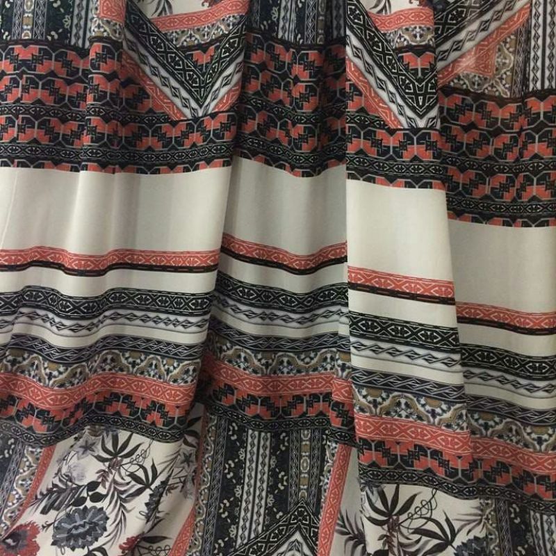 CREPE DE CHINE ESTAMPADO FANTASIA QUADROS - Conexão Tecidos