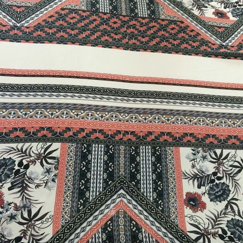 CREPE DE CHINE ESTAMPADO FANTASIA QUADROS • Conexão Tecidos