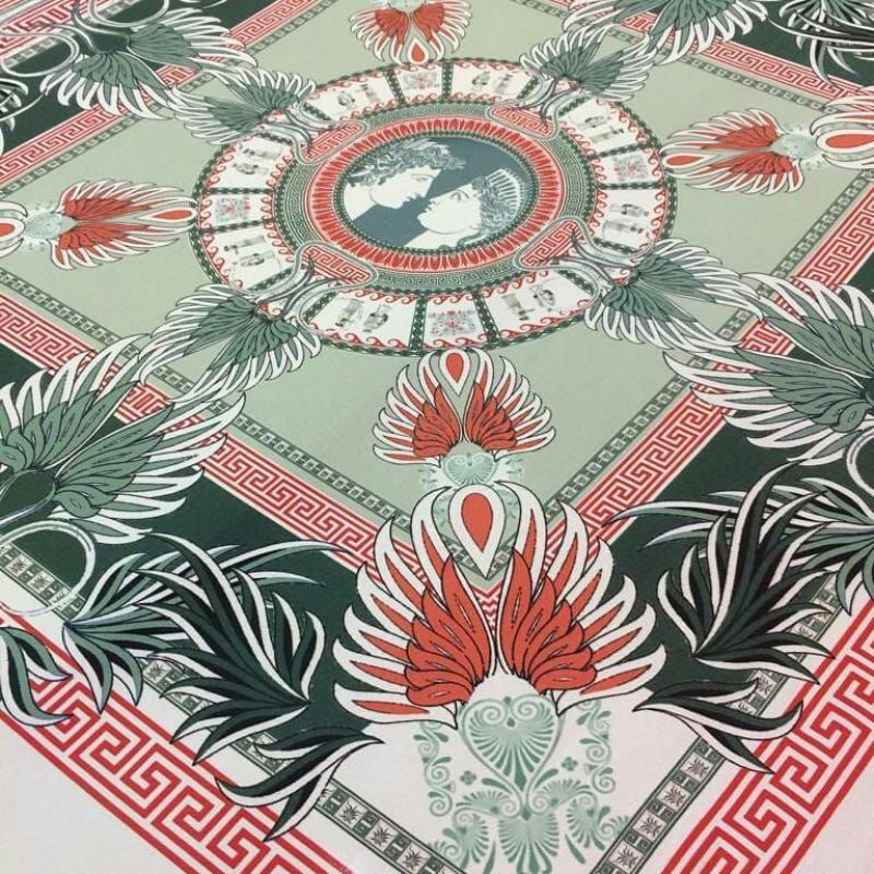 Tecido Crepe De Chine Estampado Fantasia Quadros 2 • Conexão Tecidos