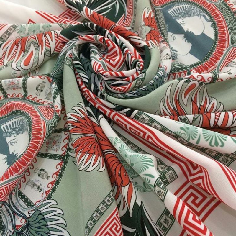 CREPE DE CHINE ESTAMPADO FANTASIA QUADROS 2 • Conexão Tecidos