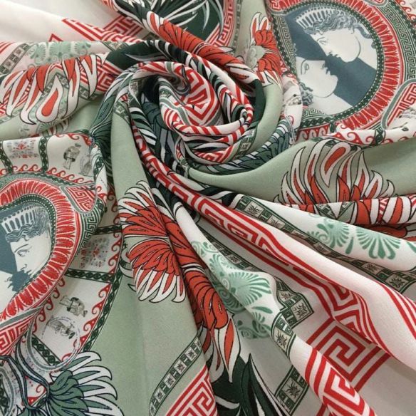 CREPE DE CHINE ESTAMPADO FANTASIA QUADROS 2 • Conexão Tecidos