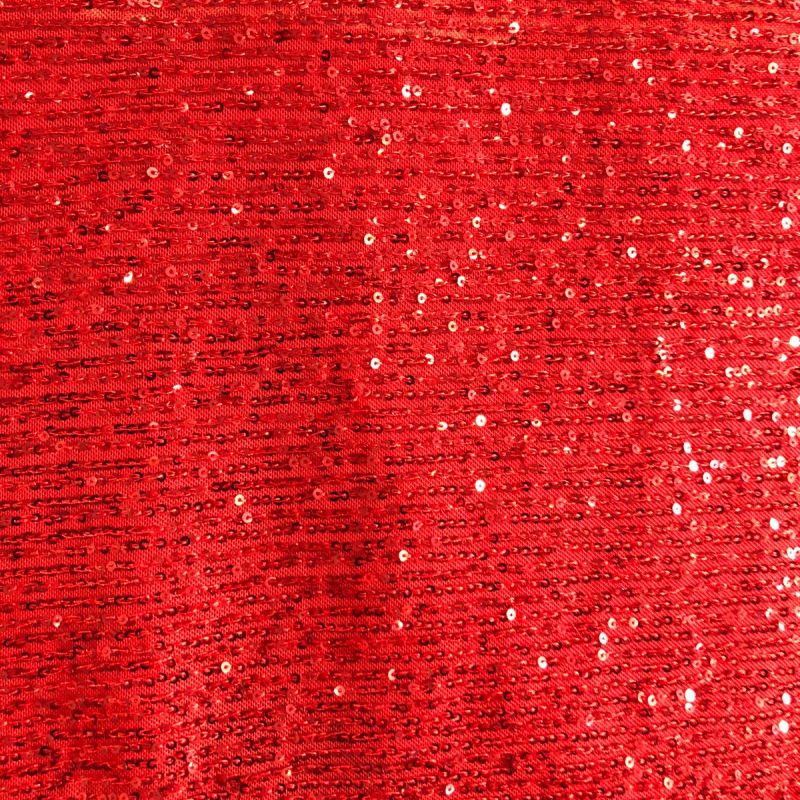 Tecido Paetê Vermelho - Conexão Tecidos