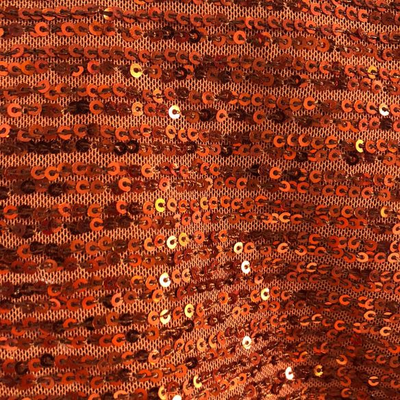 Tecido Paetê Laranja 2 • Conexão Tecidos