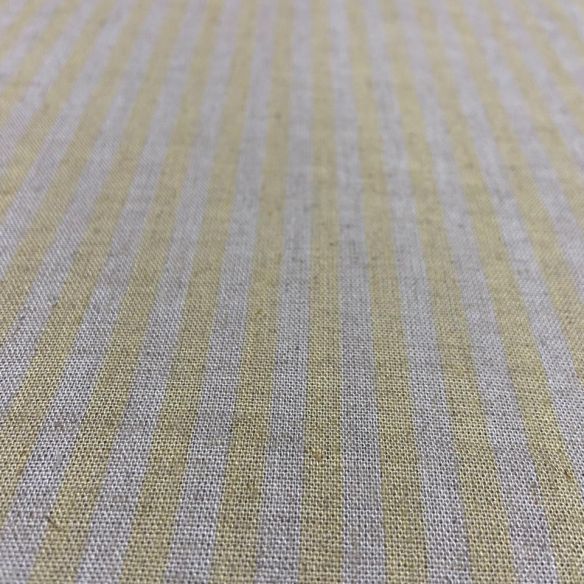 Tecido Linho Misto Listras Amarelas • Conexão Tecidos