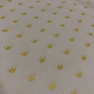 TECIDO TRICOLINE PEQUENAS COROAS • Conexão Tecidos 2