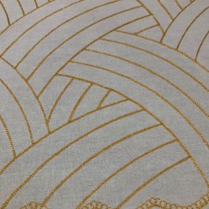 Tecido Linho Misto Bordado Campina Dourada • Conexão Tecidos