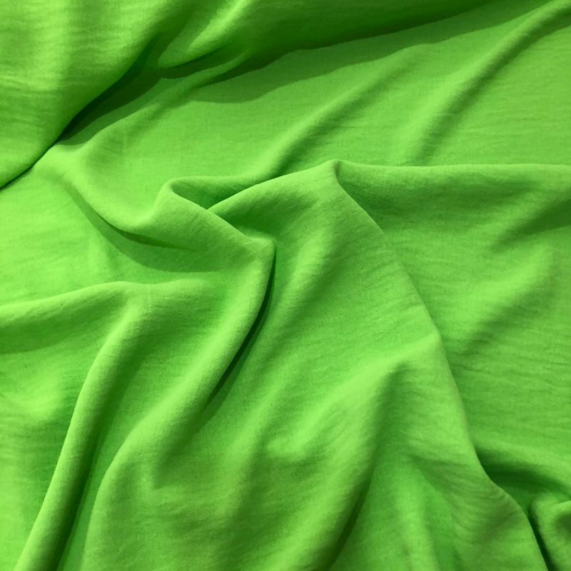 Tecido Crepe Duna (Air Flow) Verde Citrico • Conexão Tecidos