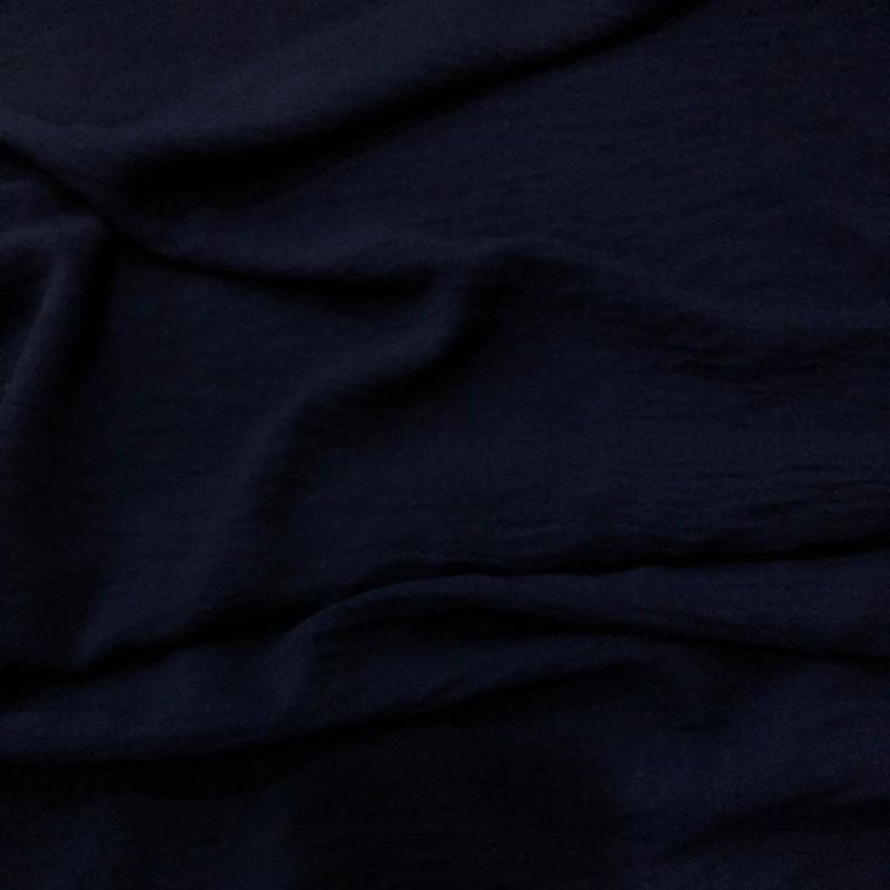 Tecido Crepe Duna (Air Flow) Azul Marinho • Conexão Tecidos