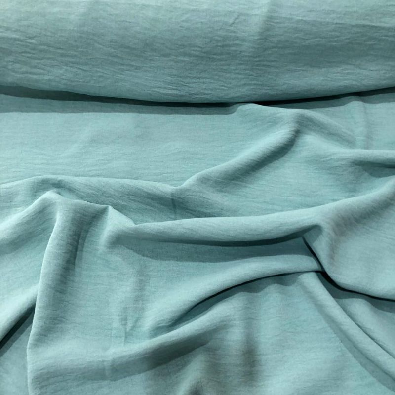 Tecido Crepe Duna (Air Flow) Azul Bebe • Conexão Tecidos