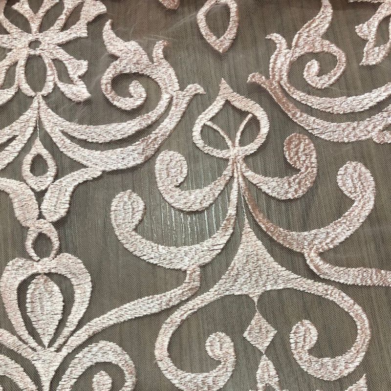 Tecido Tule Bordado Rose • Conexão Tecidos