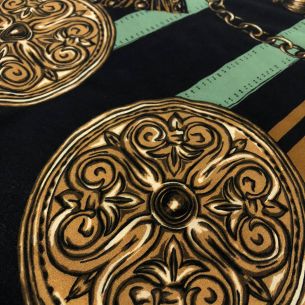 Tecido Crepe de Chine Estampado Quadros • Conexão Tecidos