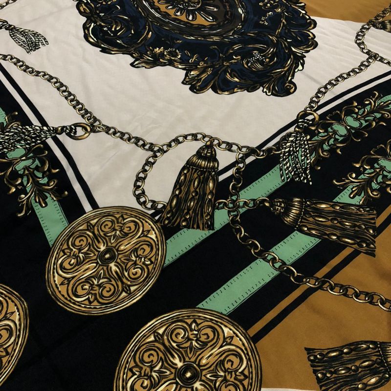 Tecido Crepe de Chine Estampado Quadros • Conexão Tecidos