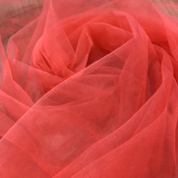 Tecido Tule Ilusion Coral • Conexão Tecidos