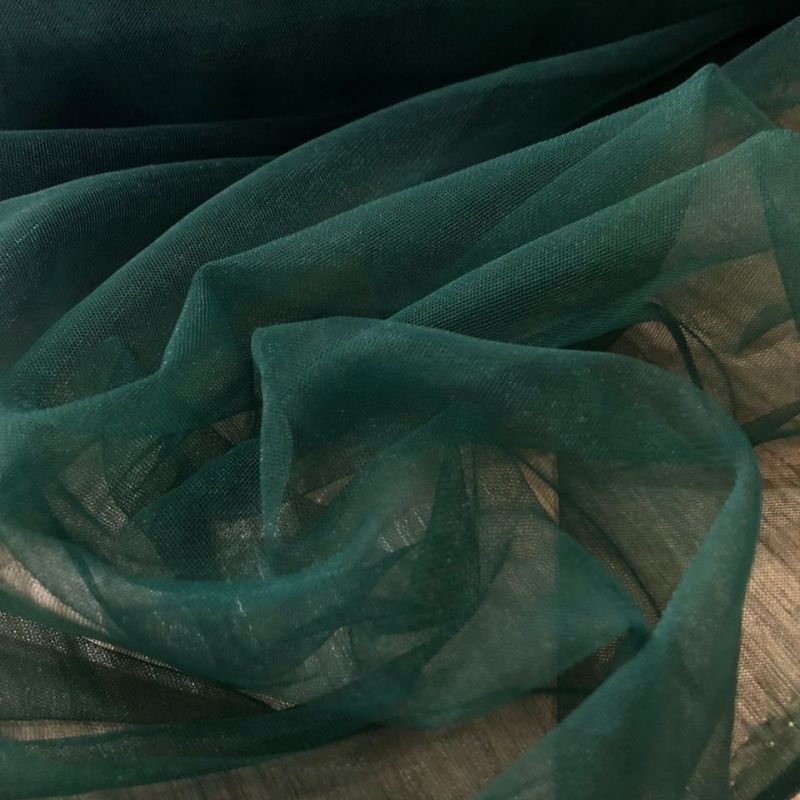 Tecido Tule Ilusion Verde Esmeralda • Conexão Tecidos