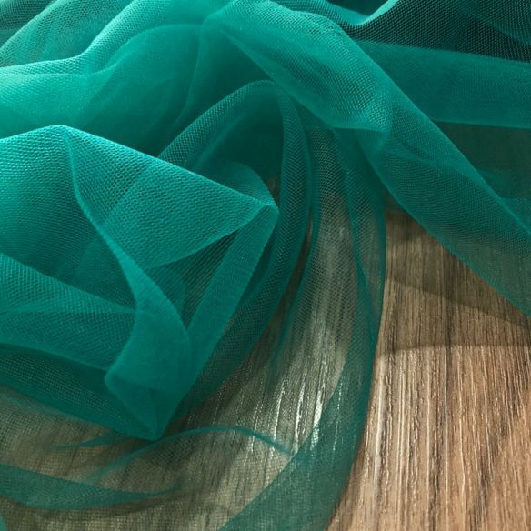 TULE ILUSION VERDE ÁGUA MARINHA • Conexão Tecidos