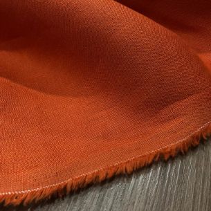 Tecido Linho Puro Liso Abobora • Conexão Tecidos 2