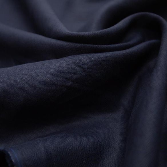 TECIDO LINHO PURO AZUL MARINHO • Conexão Tecidos