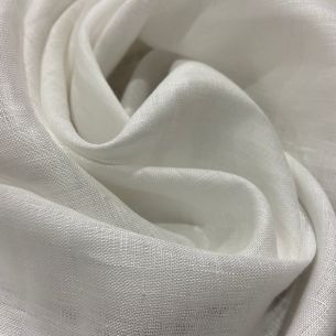 TECIDO CAMBRAIA DE LINHO PURO BRANCO OFF • Conexão Tecidos