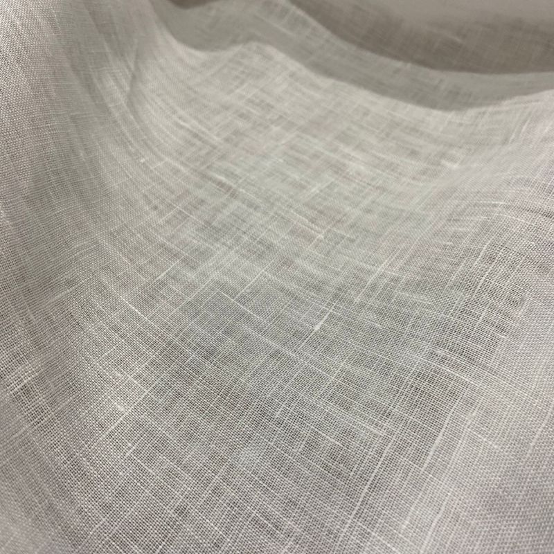 TECIDO CAMBRAIA DE LINHO PURO BRANCO OFF • Conexão Tecidos