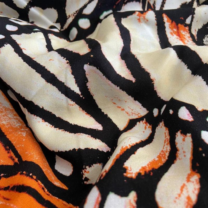 Tecido Viscose Borboletas • Conexão Tecidos