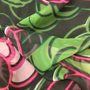 ORGANZA DE SEDA PURA ESTAMPADA • Conexão Tecidos