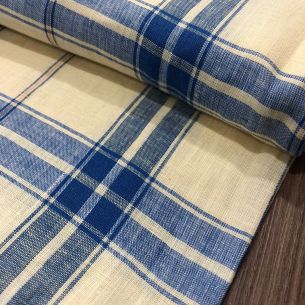 TECIDO LINHO PURO INDIANO XADREZ 6 • Conexão Tecidos