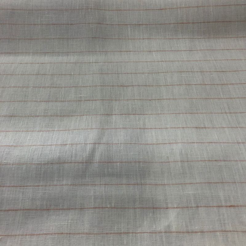 TECIDO LINHO PURO LISTRAS ROSE FLAVIA • Conexão Tecidos