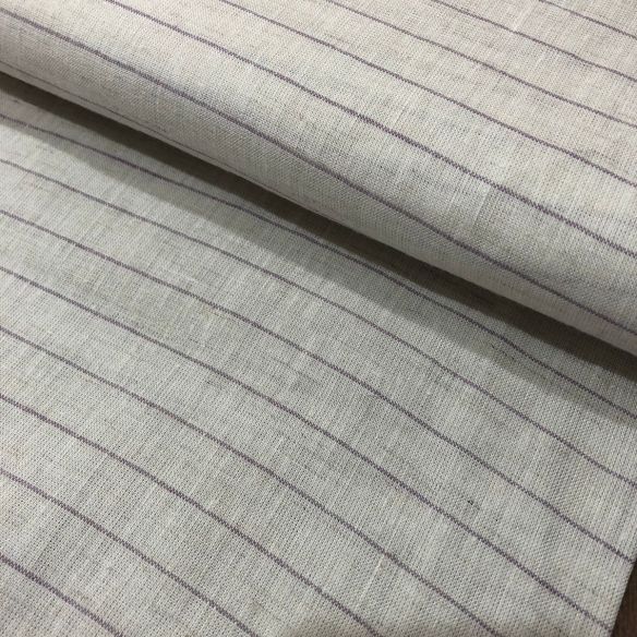 TECIDO LINHO PURO LISTRAS LILAS ANGELA • Conexão Tecidos