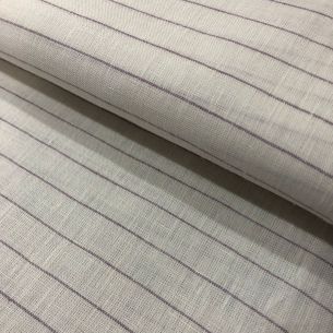 TECIDO LINHO PURO LISTRAS LILAS CARLA • Conexão Tecidos