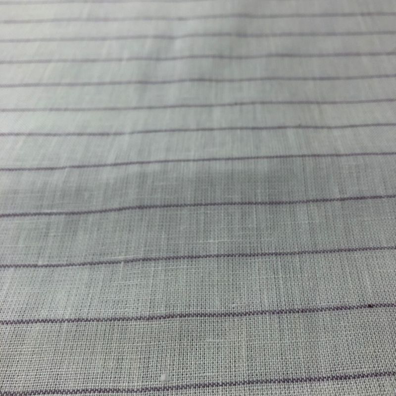 TECIDO LINHO PURO LISTRAS LILAS CARLA • Conexão Tecidos