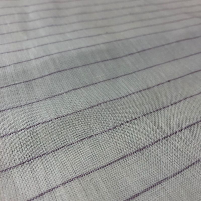 TECIDO LINHO PURO LISTRAS LILAS CARLA • Conexão Tecidos