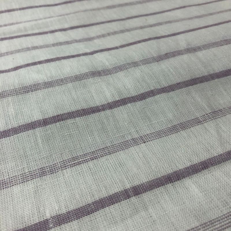 TECIDO LINHO PURO LISTRAS LILAS ADRIANA • Conexão Tecidos