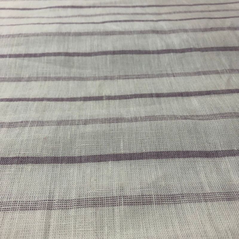 TECIDO LINHO PURO LISTRAS LILAS ADRIANA • Conexão Tecidos