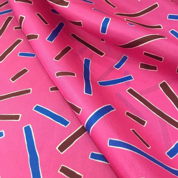 Tecido Palha De Seda Estampada Italiana • Conexão Tecidos