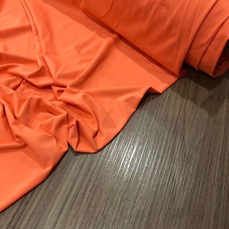 Tecido Malha Fluity Coral Alaranjado • Conexão Tecidos