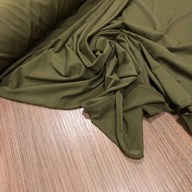 Tecido Fluity Verde Musgo • Conexão Tecidos