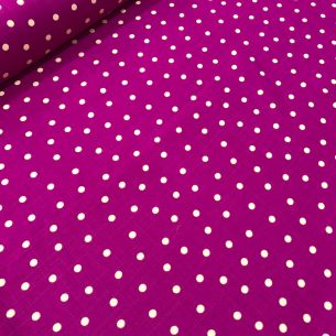 Tecido Viscolinho Poá Fúcsia • Conexão Tecidos