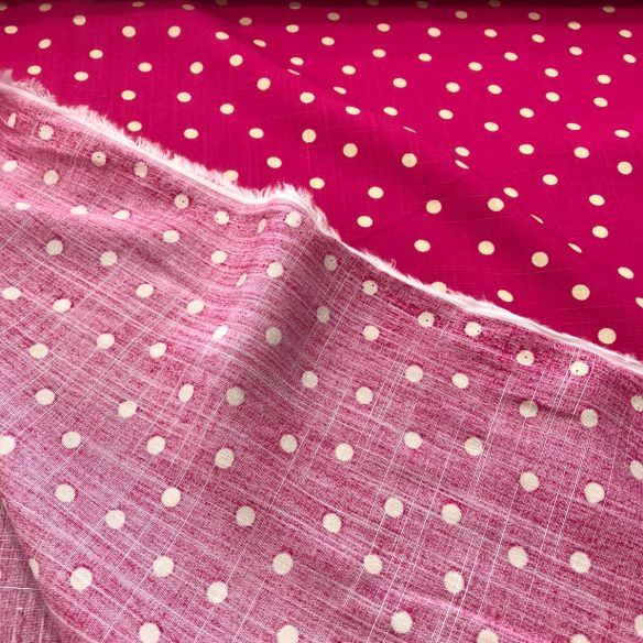 Tecido Viscolinho Poá Pink • Conexão Tecidos